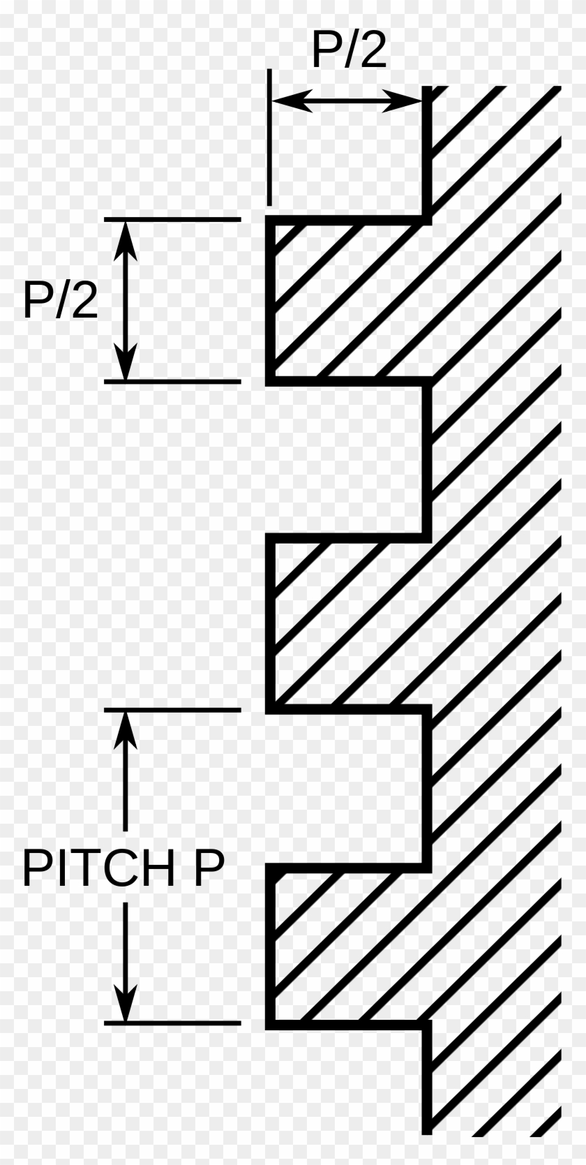 Square Thread Form - Square Thread Clipart