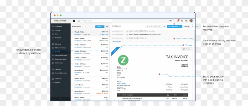 Create Invoice - Zoho Invoice - Computer Icon Clipart