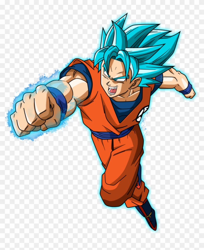 Goku Clipart Ssblue - Goku Ssj God Blue Png Transparent Png #4886801