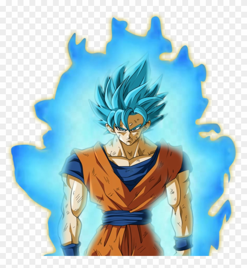 Super Saiyan Blue Aura Png - Goku Ssj Blue Aura Clipart