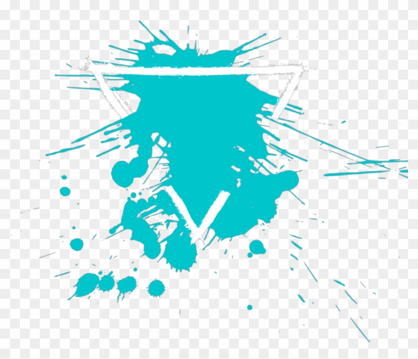 #triangle #paint #splash #colorsplash #drops #dropped - Splash Triangle Clipart #4887293