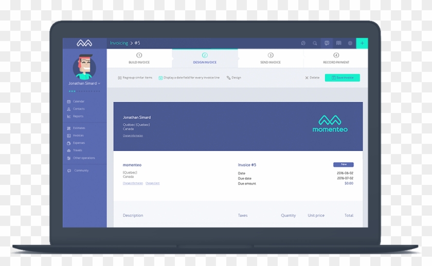 Invoicing Is A Streamlined 4 Steps Process - Momenteo Facture Clipart