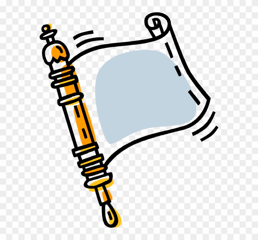 Vector Illustration Of Jewish Hebrew Sefer Torah Scroll Clipart