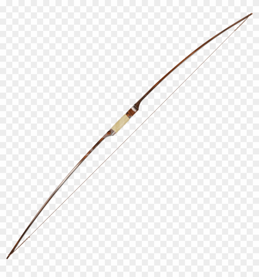 Rustic Youth Longbow With Leather Wrapped Handle - Javelin Clipart
