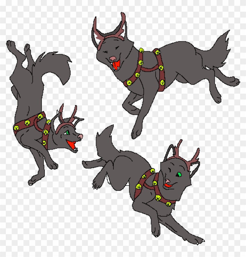 Raindeer Dog - Cartoon Clipart