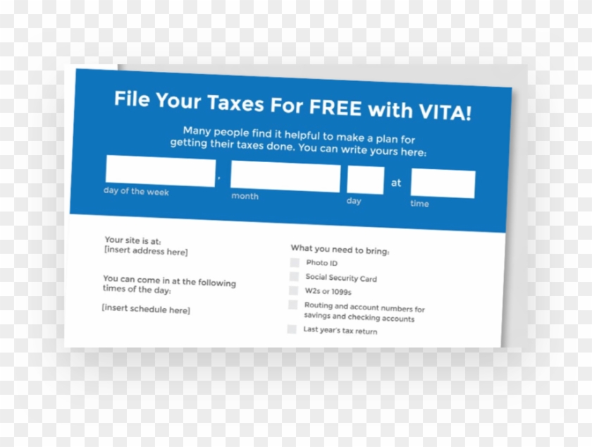 Postcard Back - Tax Aid Clipart