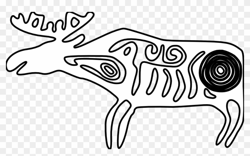 Raindeer Reindeer Boobaloo Elk Black White Line 999px - Line Art Clipart