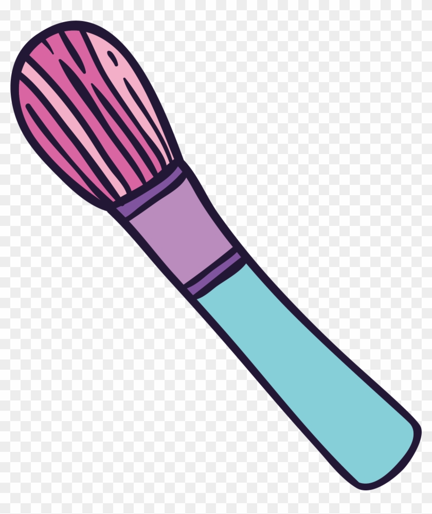 Purple Makeup Brush Clip Art - Maquiagem Png Roxo Transparent Png