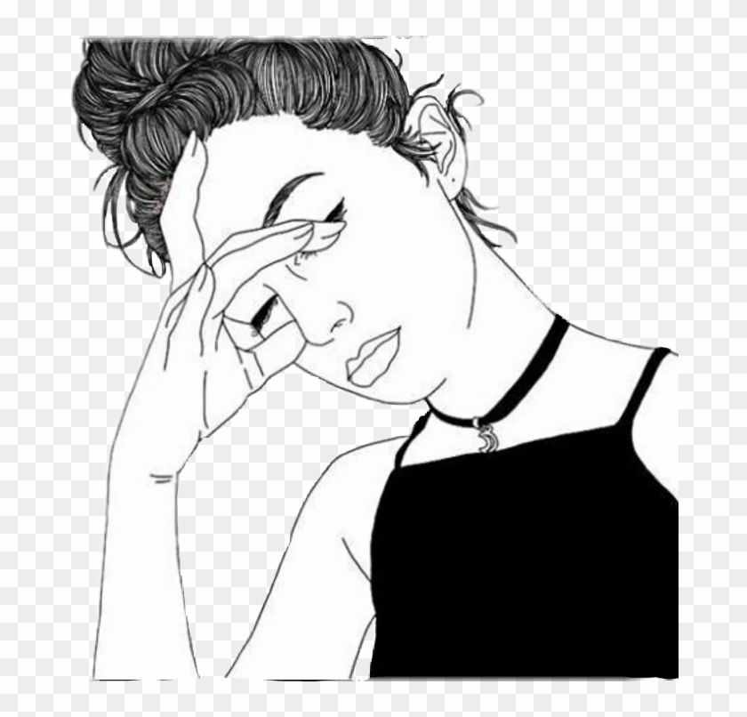 Gamora Drawing Tumblr Aesthetic - Girls Drawings Outline Clipart