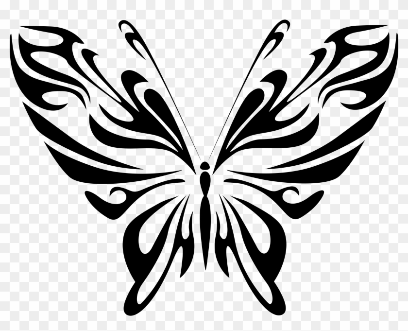 Butterfly Lineart - Butterfly Drawing Line Art Clipart