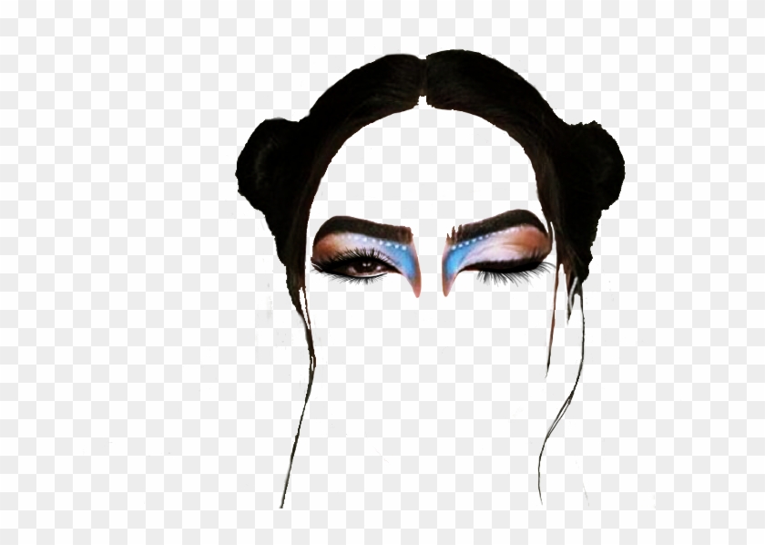 Ftestickers Wig Eyes Makeup Spacebuns Render Freetoedit - Illustration Clipart #4888305