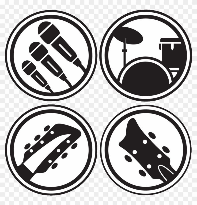 Png W/ White - Rock Band Icon Png Clipart