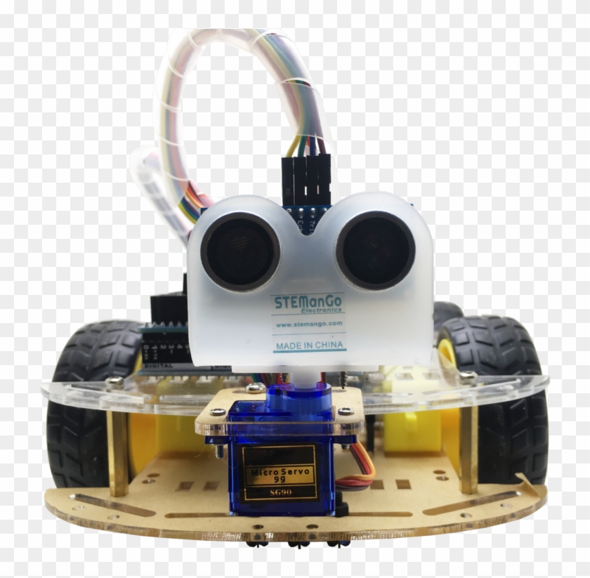 For Arduino 4wd Robot Car Kit Autonomous Ir Obstacle - Robot Clipart