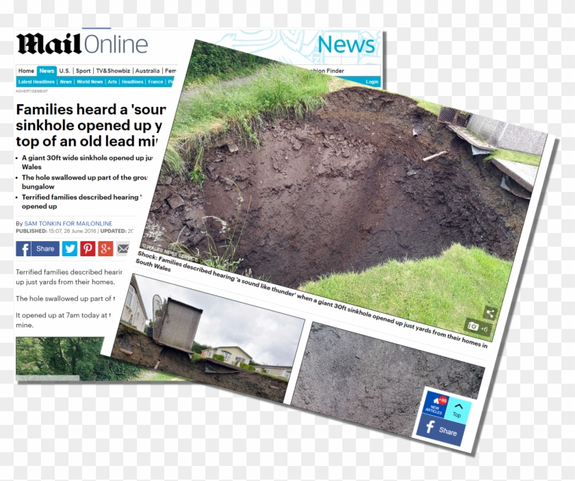 Carmarthen Collapsed Lead Mine - Grass Clipart #4889273