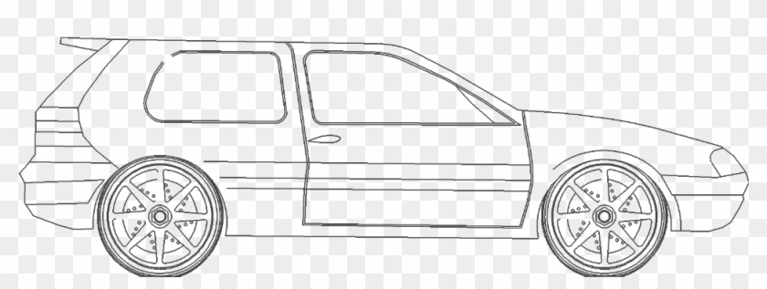 Car Line Art Elevation Png Clipart #4889743