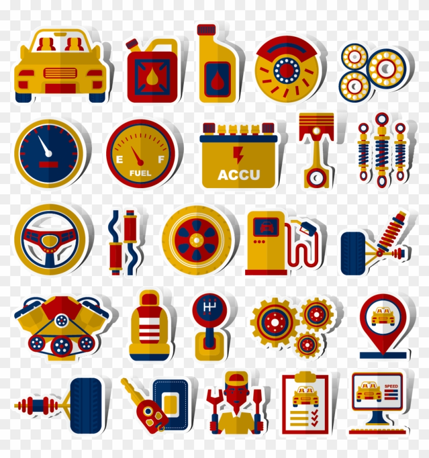 Automobile Vector Auto Part - Car Part Icon Png Clipart