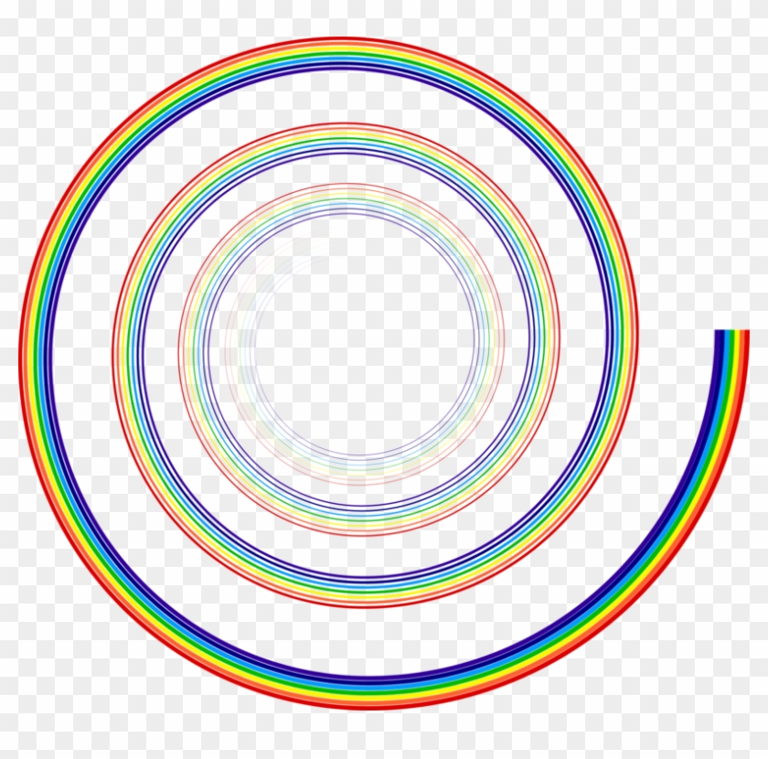Computer Icons Spiral Symbol Rainbow - Rainbow Spiral Png Clipart