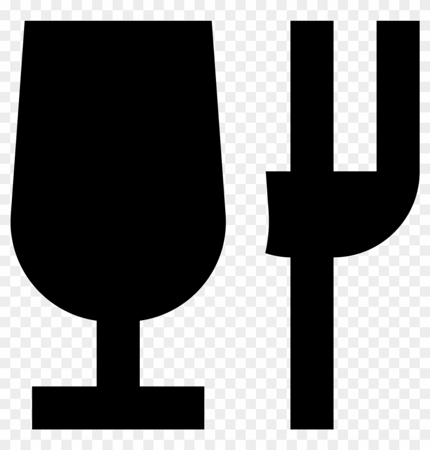 This Icon Contains A Glass And A Fork , Png Download Clipart #4892405