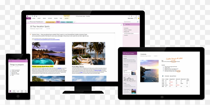 Microsoft Brings Onenote To The Mac, Makes All Versions - Onenote On All Devices Clipart #4893576