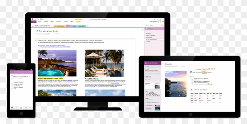 Microsoft Brings Onenote To The Mac, Makes All Versions - Onenote On All Devices Clipart