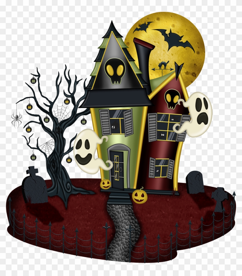 Halloween House Png Large Picture - Halloween Haunted House Clipart Transparent Png #4893613
