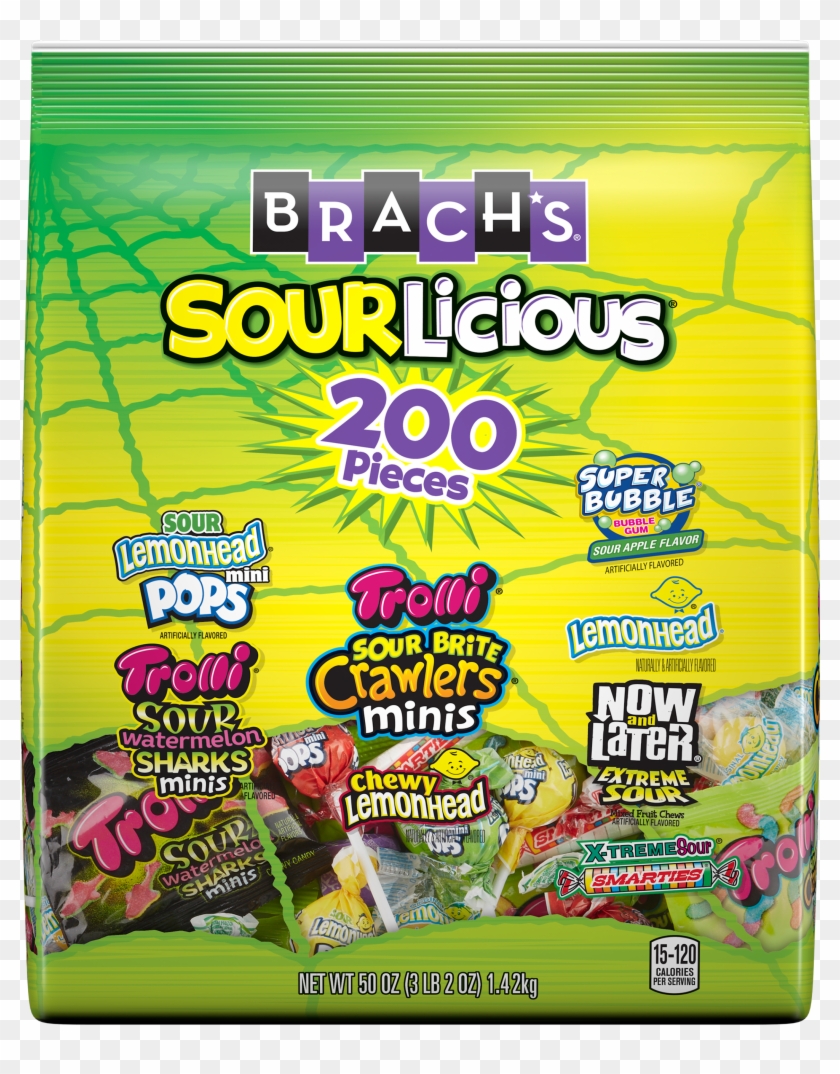 Brach's Sourlicious Halloween Assorted Candy, 50 Oz - Brach's Sour Licious Candy Mix Assorted Sour 200 Count Clipart #4893833