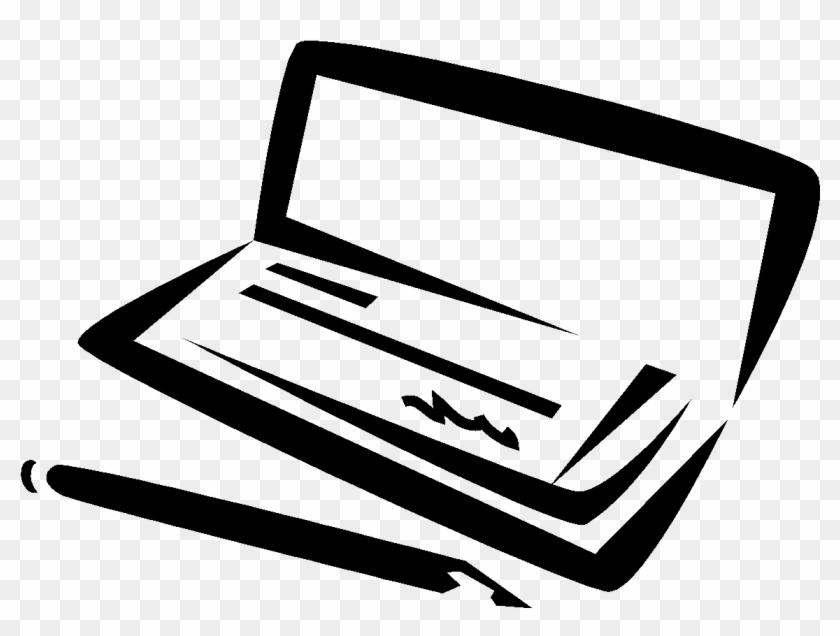 Checkbook Clipart - Checkbook Black And White - Png Download