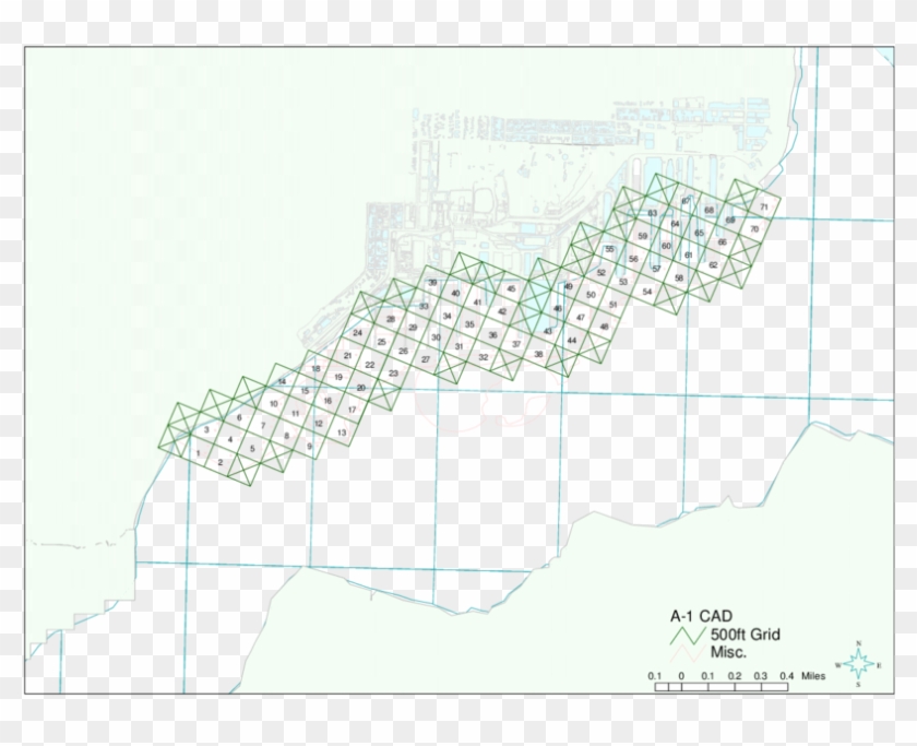 500-ft Monitoring Grids Within The Ou B Marine Boundary - Atlas Clipart #4894672