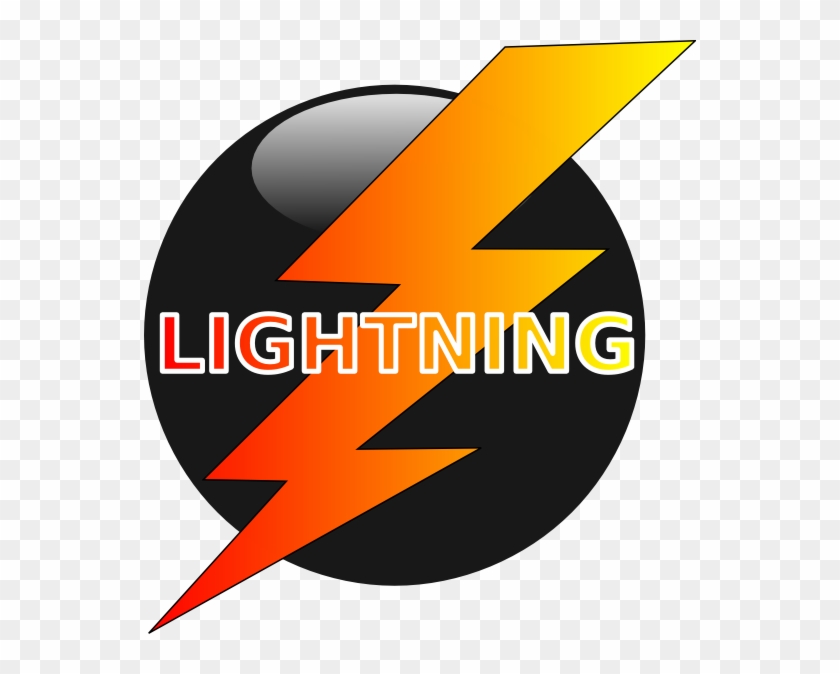 Orange Lightning Bolt Clipart #4894689