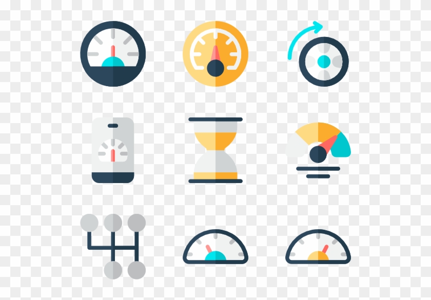 Speedmeter & Time - Circle Clipart #4895438