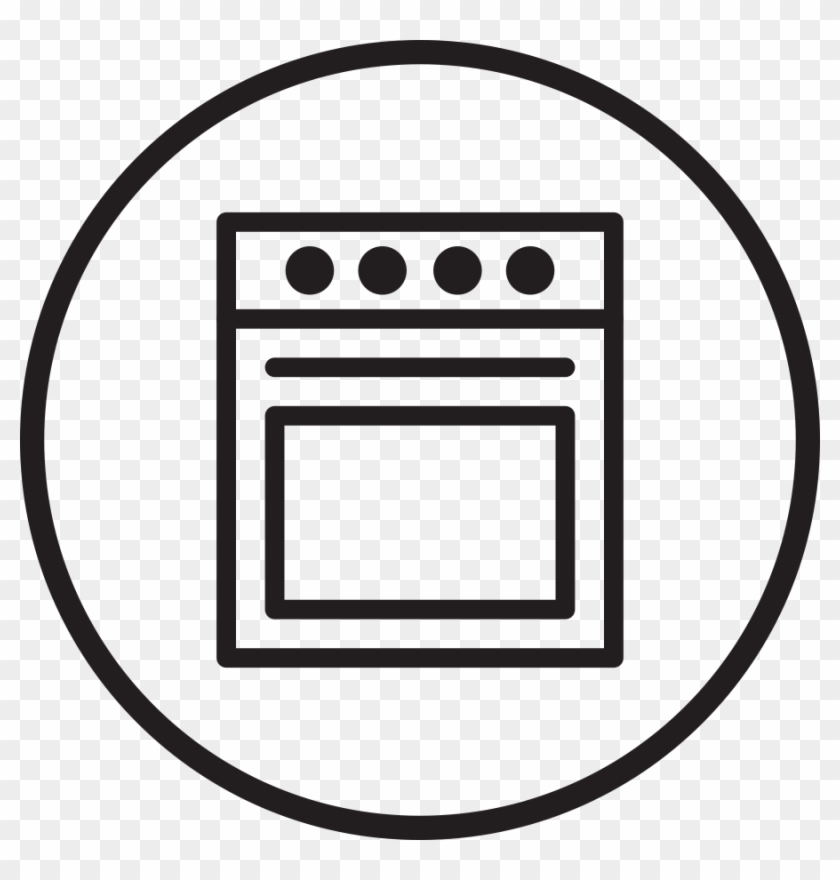 Black Circle Outline Png - Oven Icon Clipart