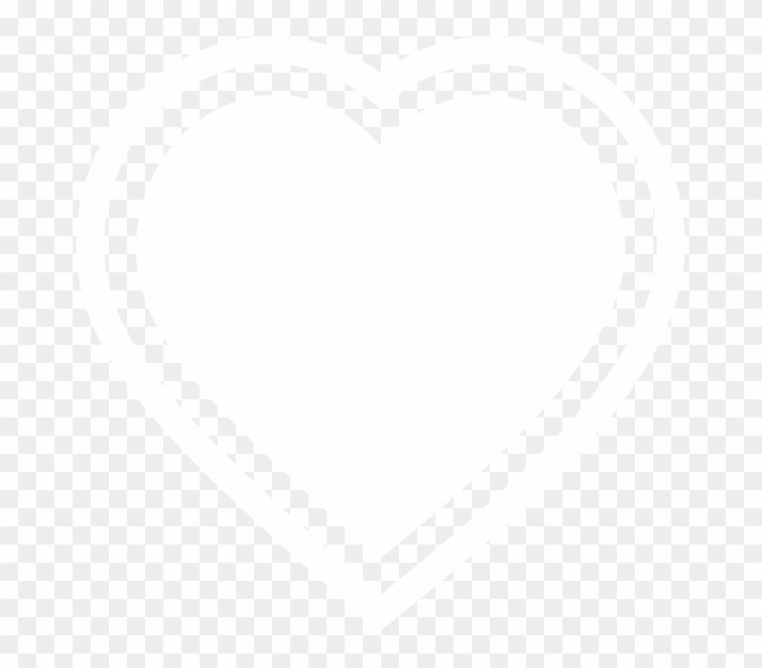Black Heart Outline Png - Heart Double Outline Clipart #4896415
