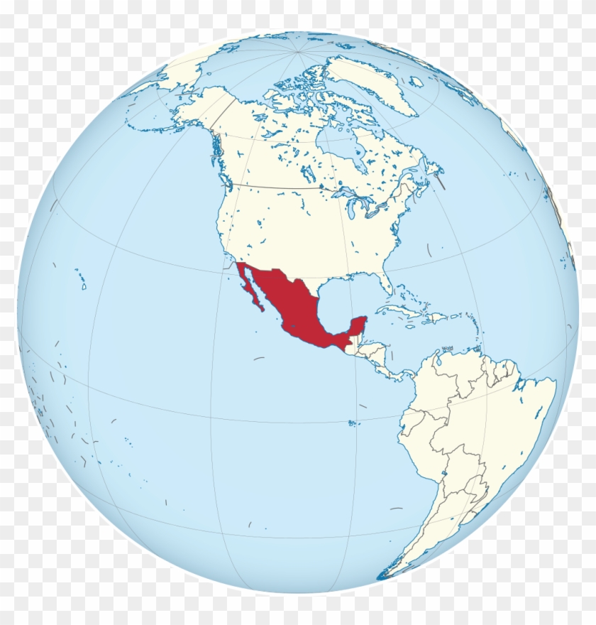 Mexico On The Globe - Mexico Clipart