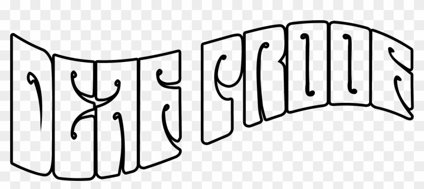 White Outline - Psychedelic Logo Outline Clipart