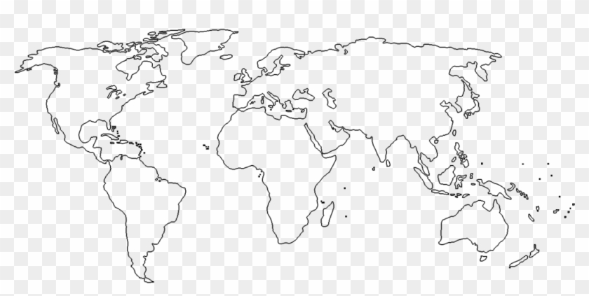 Handiwork Media - World Map Outline Jpeg Clipart #4896642