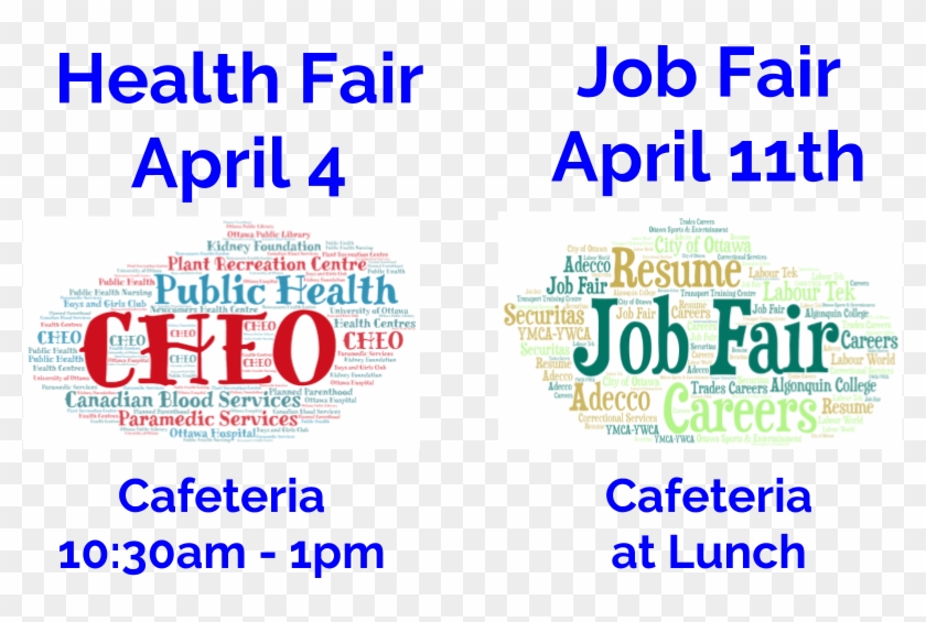 Health Fair And Job Fair - Poster Clipart