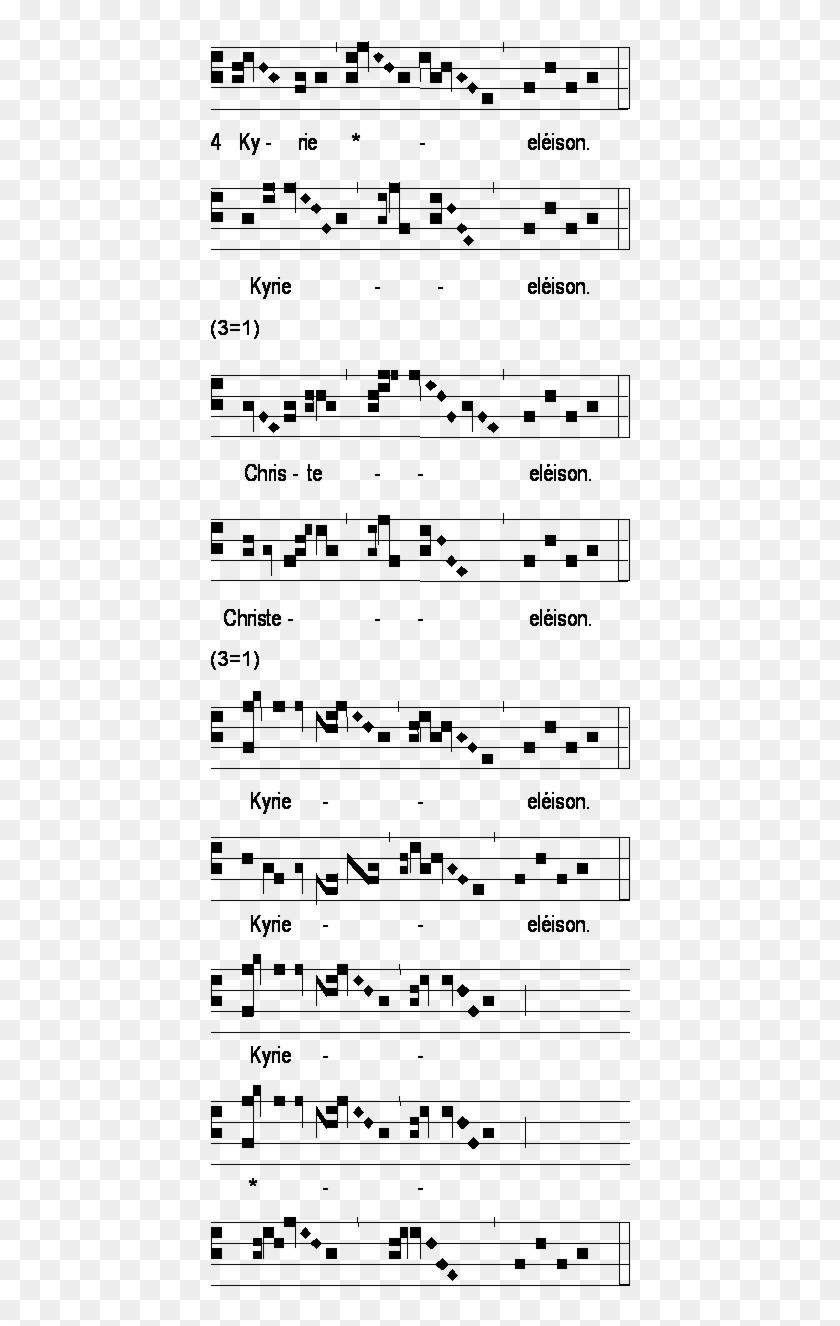 Kyrie 3 - Sheet Music Clipart