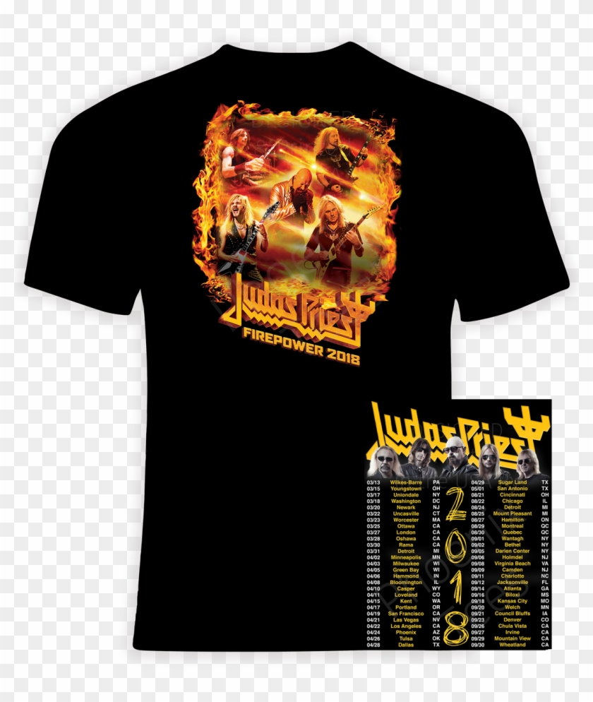 Judas Priest 2018 Concert T Shirt - Lynyrd Skynyrd Tour T Shirt Clipart #4899816