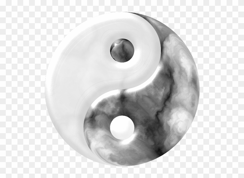 Marbled Yin Yang - Clip Art - Png Download