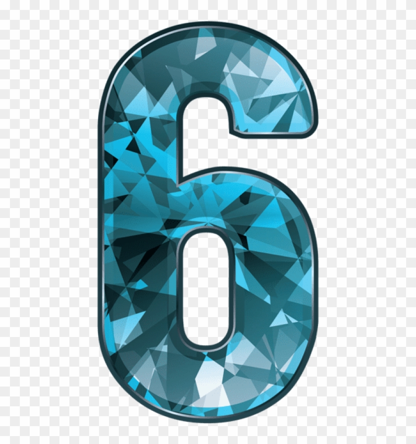 Download Blue Crystal Number Six Clipart Png Photo - Number Six Png Transparent Png