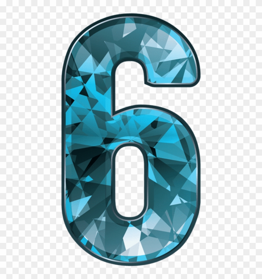Download Blue Crystal Number Six Clipart Png Photo - Number Six Png Transparent Png #490430