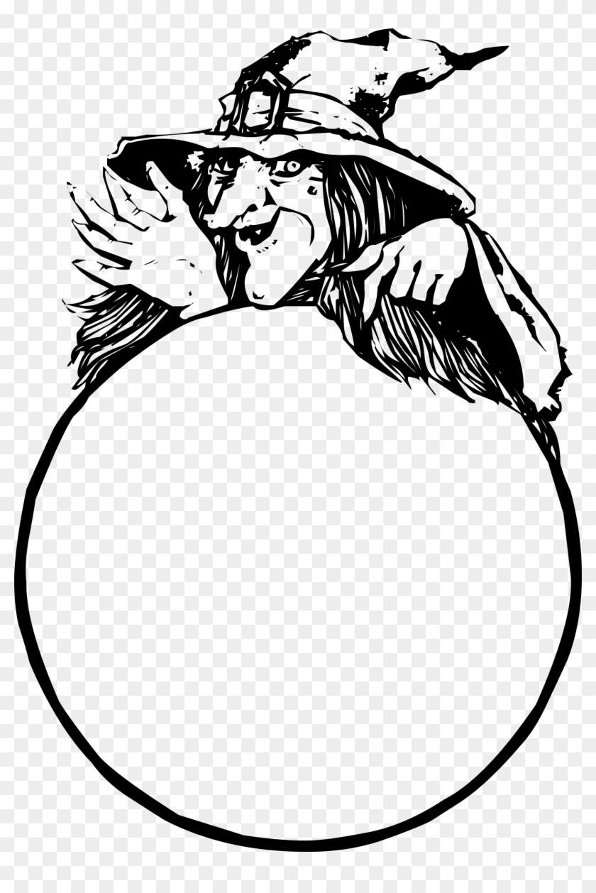This Free Icons Png Design Of Witch With Crystal Ball Clipart