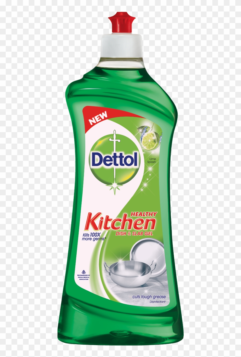 Dettol Healthy Kitchen Dish And Slab Gel - Dettol Lime Splash Kitchen Gel Clipart #490609