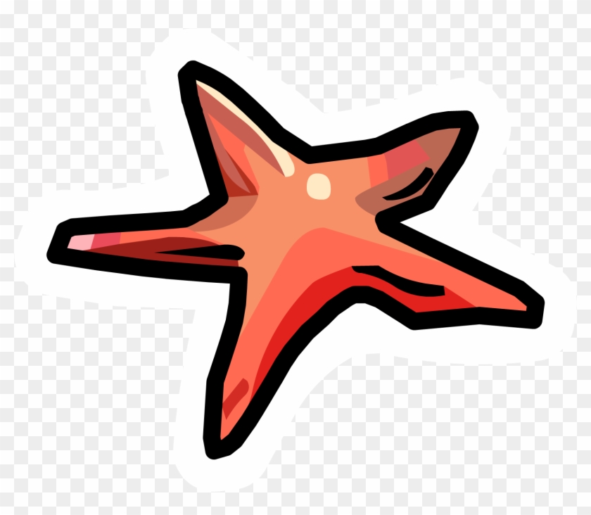 Club Penguin Starfish Pin Clipart #491112