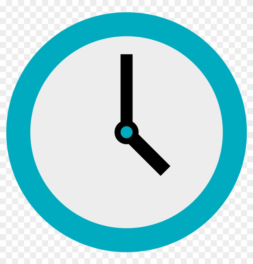 Flat Clock Icon Png - Clock Icon Clipart