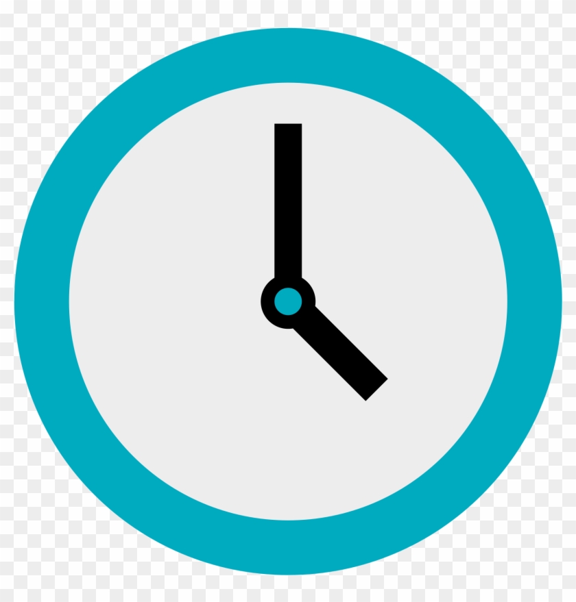 Flat Clock Icon Png - Clock Icon Clipart #491478