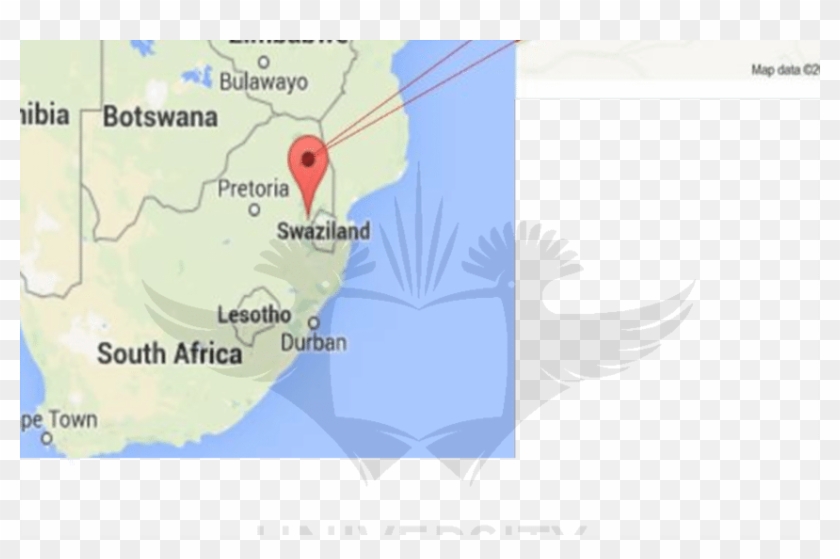 A Google Map Showing The Location Of Lochiel In Mpumalanga, - Atlas Clipart