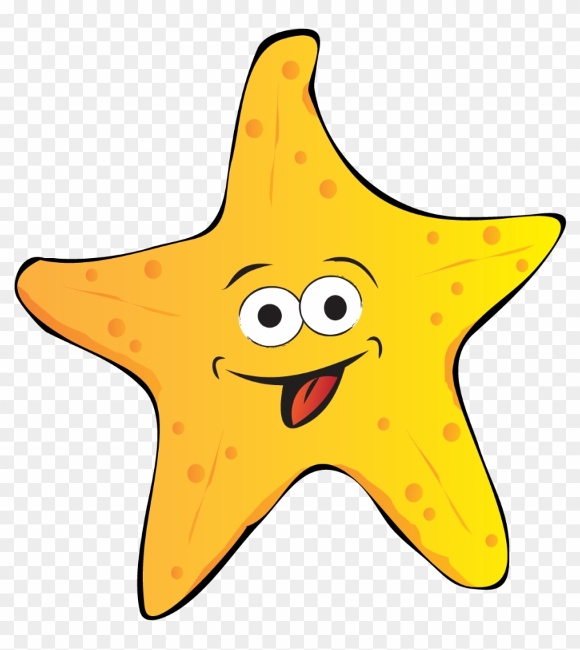 Red Starfish Png , Png Download - Yellow Starfish Cartoon Clipart #491617