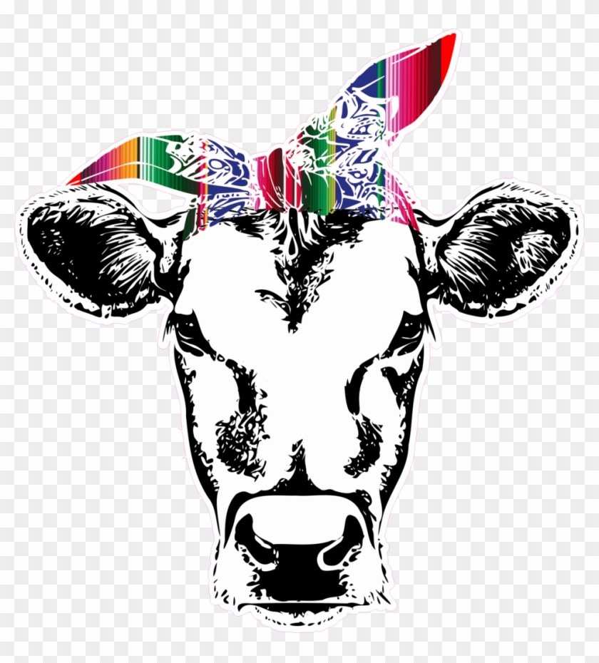 Cow With Bandana - Cow With Bandana Svg Clipart