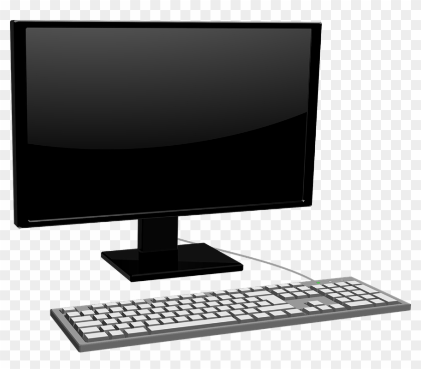 Cartoon Pc Png - Computer Screen Keyboard Png Clipart #491778